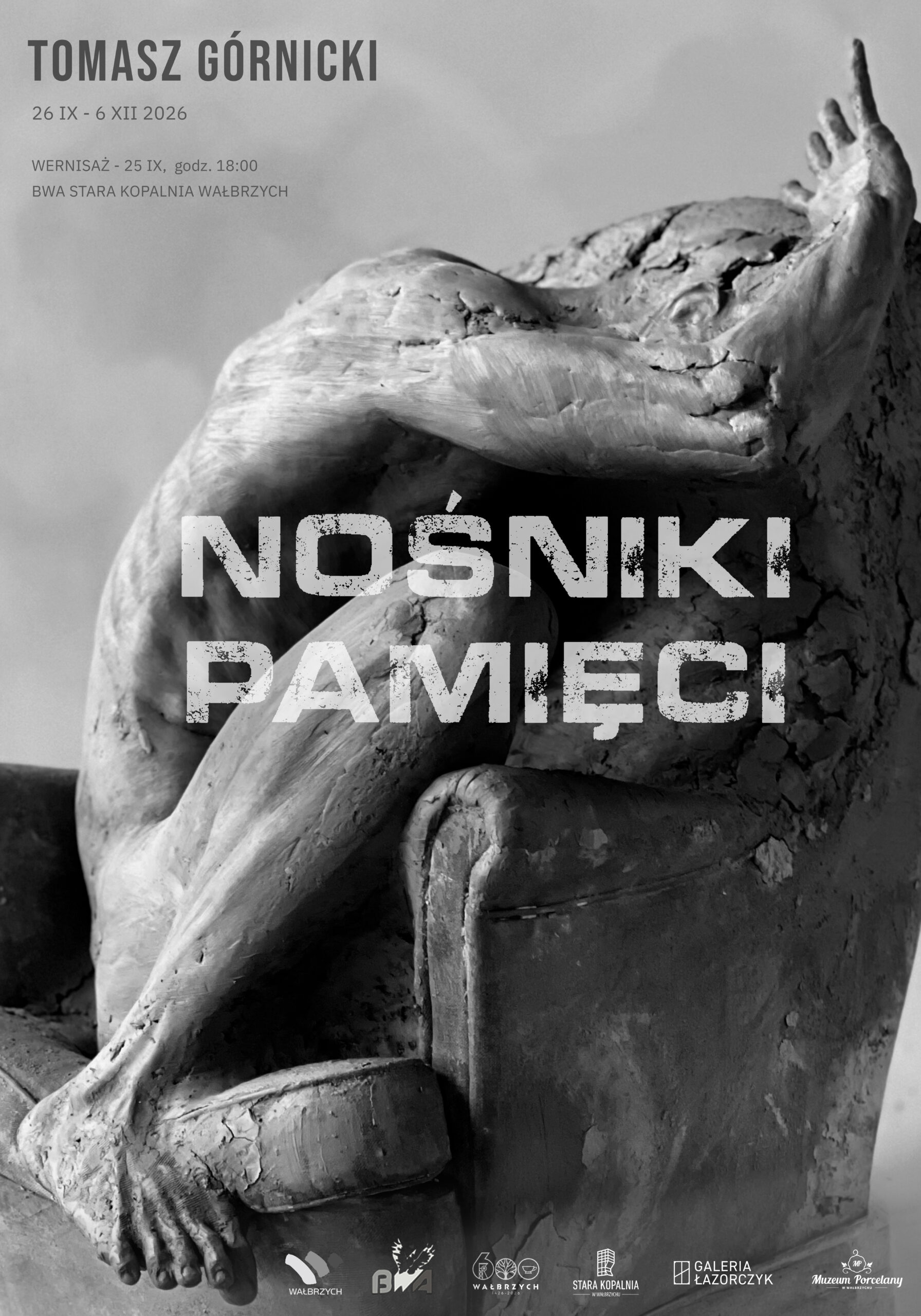Tomasz Górnicki — „Nośniki pamięci”, plakat wystawy, BWA Stara Kopalnia, Wałbrzych 2026